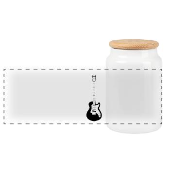 De nombreux groupes ont vu des concerts Rock Age Metal - Boîte à biscuits avec couvercle en bois - blanc - Devant