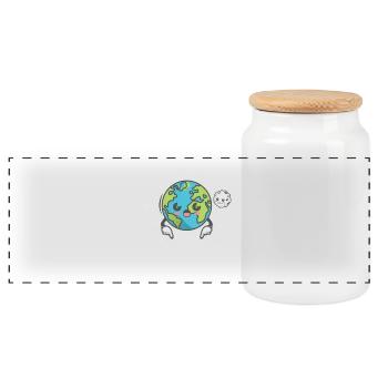 The Rotation Of The Earth Really Makes My Day - Panorama Keksdose mit Holzdeckel - Weiß - Vorne