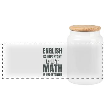Math, professeur, mathématicien, math, étudiant, cadeau, idée - Boîte à biscuits avec couvercle en bois - blanc - Devant