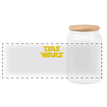 The Wars, JGA, wedding, get married, gift - Panoramic Cookie Jar with Wooden Lid - white - Front