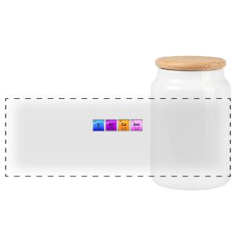 Sarcasme - Éléments de la chimie de l'humour Nerd drôle - Boîte à biscuits avec couvercle en bois - blanc - Devant