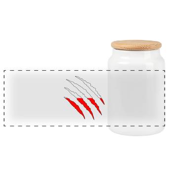 Poland Polska Football Fan Shirt World Cup jersey gift - Panoramic Cookie Jar with Wooden Lid - white - Front