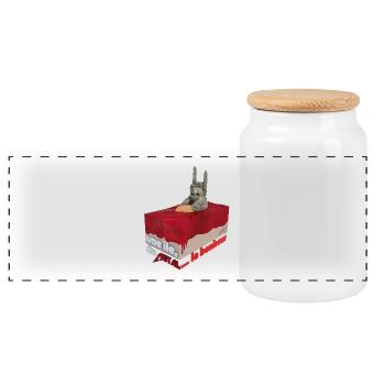 Une île, du Metal ... le bonheur ! - Boîte à biscuits avec couvercle en bois - blanc - Devant