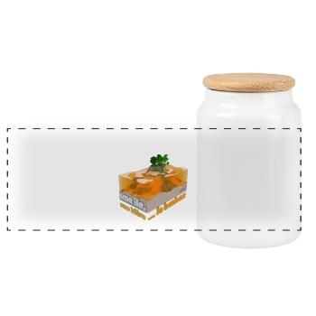 Une île, une bière ... le bonheur ! - Boîte à biscuits avec couvercle en bois - blanc - Devant