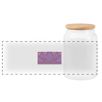 groupe Flamingo - Boîte à biscuits avec couvercle en bois - blanc - Devant