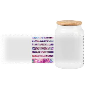 flamant - Boîte à biscuits avec couvercle en bois - blanc - Devant