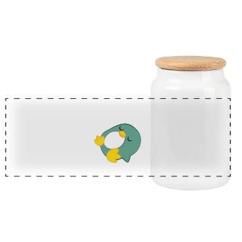 Pinguin - Pinguine - Pinguinmotiv - Faulpelz - Panorama Keksdose mit Holzdeckel - Weiß - Vorne