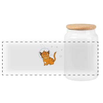 Tiger - Tiger Fan - Tiger Lover - Soyez vous-même - Boîte à biscuits avec couvercle en bois - blanc - Devant
