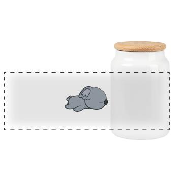 Koala - Koalas - T-shirt Koala - Lazybear - Lazy - Boîte à biscuits avec couvercle en bois - blanc - Devant