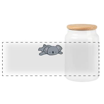 Koala - Koalas - T-shirt Koala - Chill out - Boîte à biscuits avec couvercle en bois - blanc - Devant