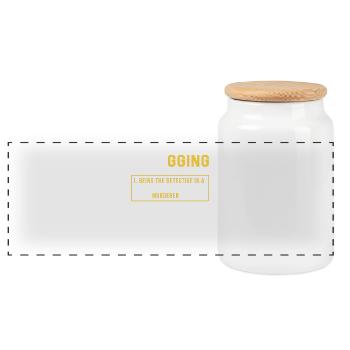 Debugging Programming Programmer Gift - Panoramic Cookie Jar with Wooden Lid - white - Front