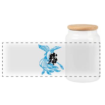 flex2 - Boîte à biscuits avec couvercle en bois - blanc - Devant