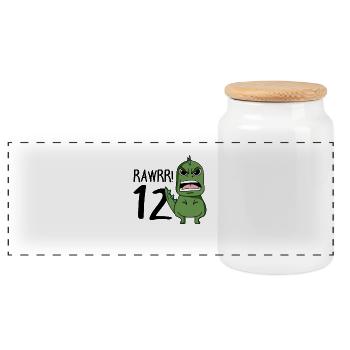 12th birthday - 12 years old - I'm 12 - Panoramic Cookie Jar with Wooden Lid - white - Front