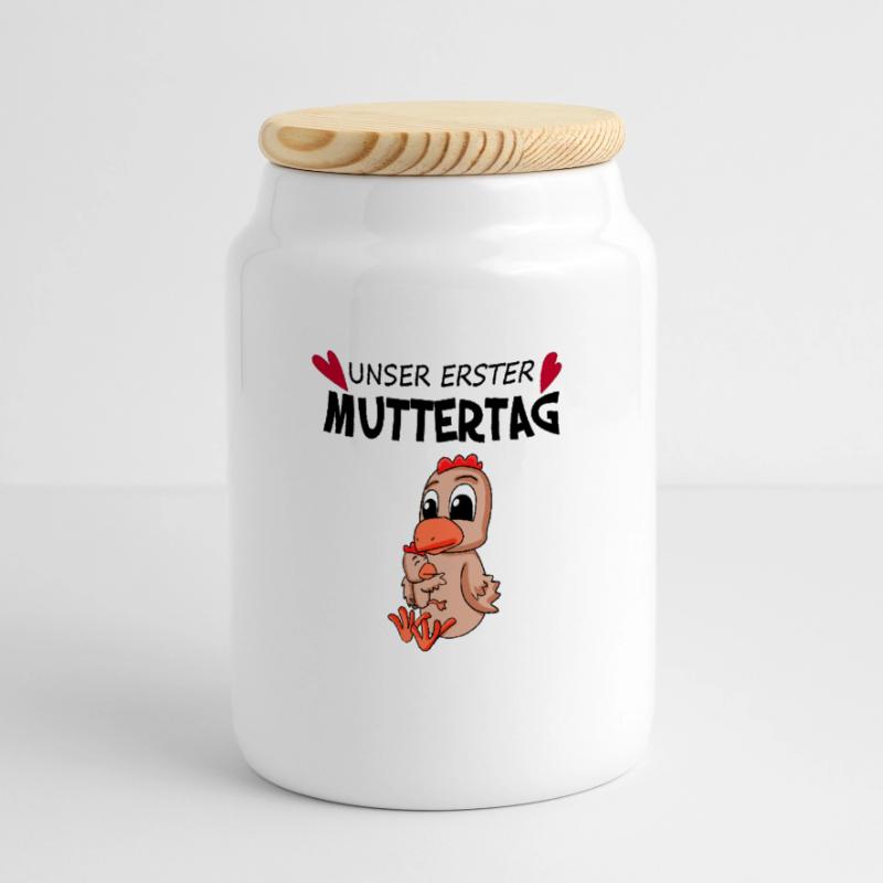 Muttertag - erster Muttertag Geschenk Panorama Keksdose mit Holzdeckel