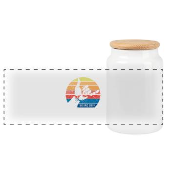 Faire des trucs épiques Surfer Surf Shaka Windsurfer Surf - Boîte à biscuits avec couvercle en bois - blanc - Devant