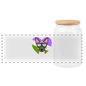Genderqueer Lgbt Katze Siamkatze - Panorama Keksdose mit Holzdeckel - Weiß - Vorne