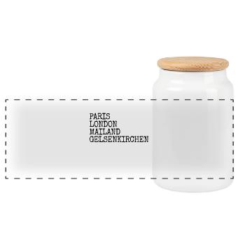 Gelsenkirchen Paris Londres Milan Gelsenkirchener - Boîte à biscuits avec couvercle en bois - blanc - Devant