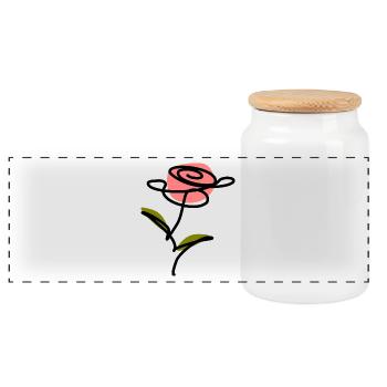 Cadeau pour la fête des mères : Idée de cadeau pour la fête des mères - Boîte à biscuits avec couvercle en bois - blanc - Devant