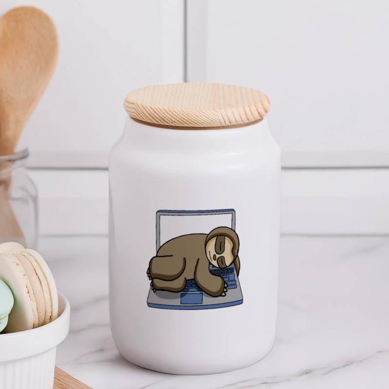 Computer Nerd Programmierer Geschenk Panorama Keksdose mit Holzdeckel