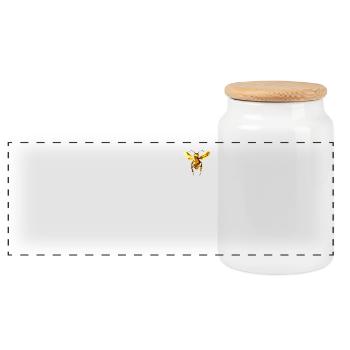 abeille abeille apiculteur abeille patron apiculteur abeilles - Boîte à biscuits avec couvercle en bois - blanc - Devant