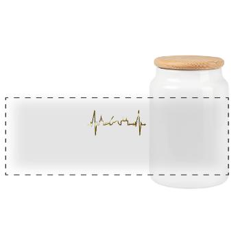 Oslo Skyline Heartbeat Norvège Amour J’aime Oslo - Boîte à biscuits avec couvercle en bois - blanc - Devant