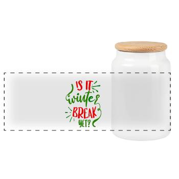 C’est la trêve hivernale ? - Colorié Rouge/Vert - Boîte à biscuits avec couvercle en bois - blanc - Devant
