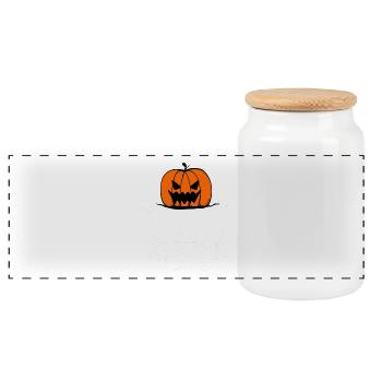 Creep it Real - Panoramic Cookie Jar with Wooden Lid - white - Front