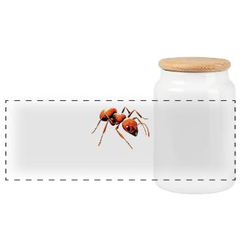 fourmi fourmi de forêt fourmi de feu insecte fourmis mignonnes - Boîte à biscuits avec couvercle en bois - blanc - Devant