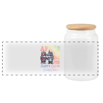 Après-ski Unicorn Party Team - Boîte à biscuits avec couvercle en bois - blanc - Devant
