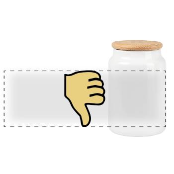 2541614 15419361 pouce - Boîte à biscuits avec couvercle en bois - blanc - Devant
