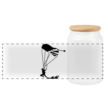 swoop_1 - Boîte à biscuits avec couvercle en bois - blanc - Devant