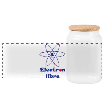 Electron Libre - Panorama Keksdose mit Holzdeckel - Weiß - Vorne