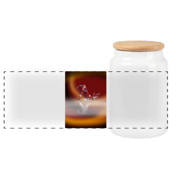 hockey - Boîte à biscuits avec couvercle en bois - blanc - Devant