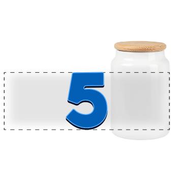 5 - Boîte à biscuits avec couvercle en bois - blanc - Devant
