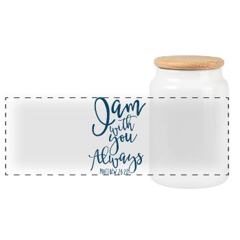 Immer - Panorama Keksdose mit Holzdeckel - Weiß - Vorne