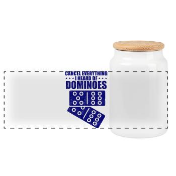 Domino Design - Panorama Keksdose mit Holzdeckel - Weiß - Vorne