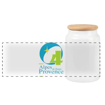 Alpes de Hautes-Provence 04 - Panorama Keksdose mit Holzdeckel - Weiß - Vorne