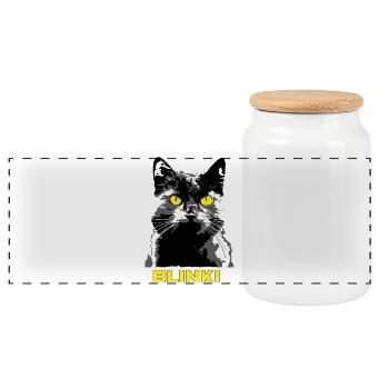 Mon chat préféré - Blinki - Boîte à biscuits avec couvercle en bois - blanc - Devant