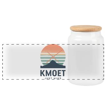 Kmoet just nothing, Dialecte anversois Chemises - Boîte à biscuits avec couvercle en bois - blanc - Devant