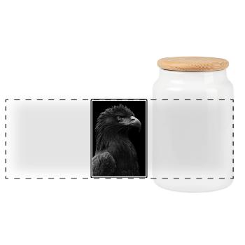 Adler - Panorama Keksdose mit Holzdeckel - Weiß - Vorne