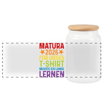 Matura 2026 T-Shirt - Panoramic Cookie Jar with Wooden Lid - white - Front