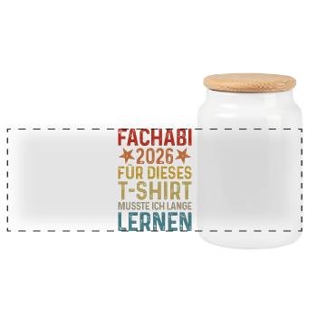 T-shirt de remise des diplômes Fachabi 2026 - Boîte à biscuits avec couvercle en bois - blanc - Devant