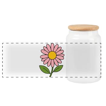 Cadeau pour la fête des mères : Idée de cadeau pour la fête des mères - Boîte à biscuits avec couvercle en bois - blanc - Devant