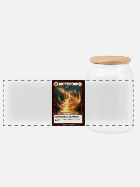 Fire Spear - Panorama Keksdose mit Holzdeckel - Weiß