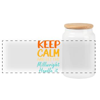 Locksmith Mechanic Mechanical Engineering CNC - Panoramic Cookie Jar with Wooden Lid - white - Front