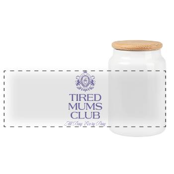 Maman drôle Mamie Motif de cadeau pour la fête des mères Humour - Boîte à biscuits avec couvercle en bois - blanc - Devant