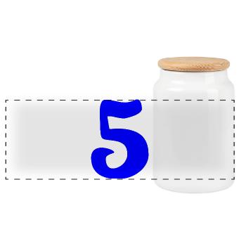 5. ANNIVERSAIRE. 5 ANS. 5e ANNIVERSAIRE - Boîte à biscuits avec couvercle en bois - blanc - Devant