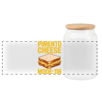 Pimento Cheese Sandwiches Golf Geschenk - Panorama Keksdose mit Holzdeckel - Weiß - Vorne