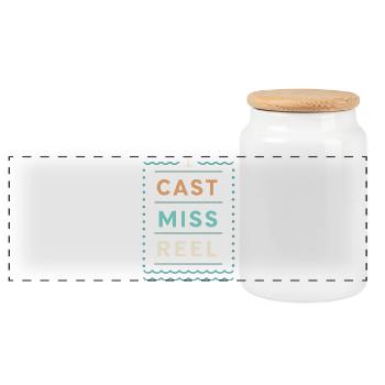 Miss Reel Nautical Pastel - Panorama Keksdose mit Holzdeckel - Weiß - Vorne