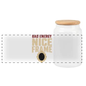 Spukspiegel, Verfluchter Spiegelgeist Im Spiegel, - Boîte à biscuits avec couvercle en bois - blanc - Devant